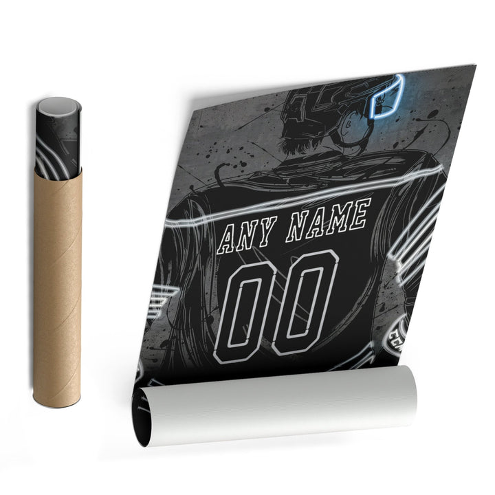 Los Angeles Kings Custom Jersey Canvas | Neon Wall Art - CanvasNeon