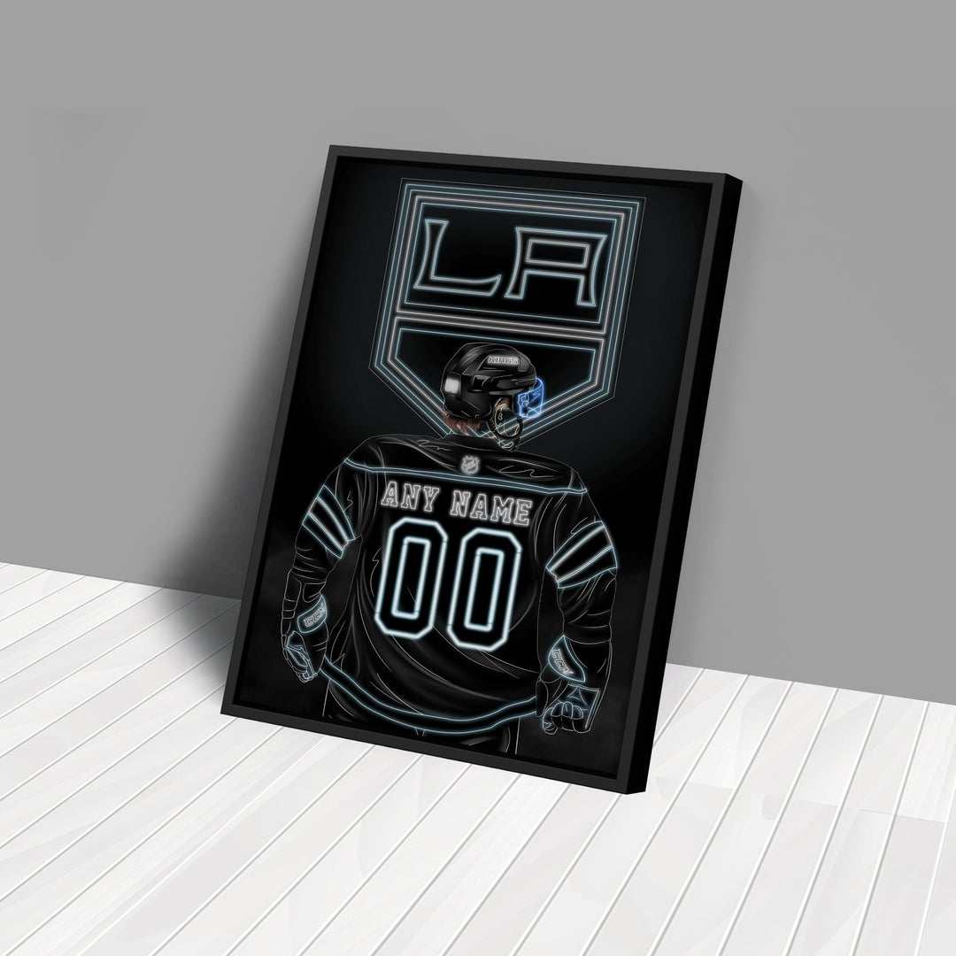 Los Angeles Kings Personalized Jersey Canvas | Neon Wall Art - CanvasNeon