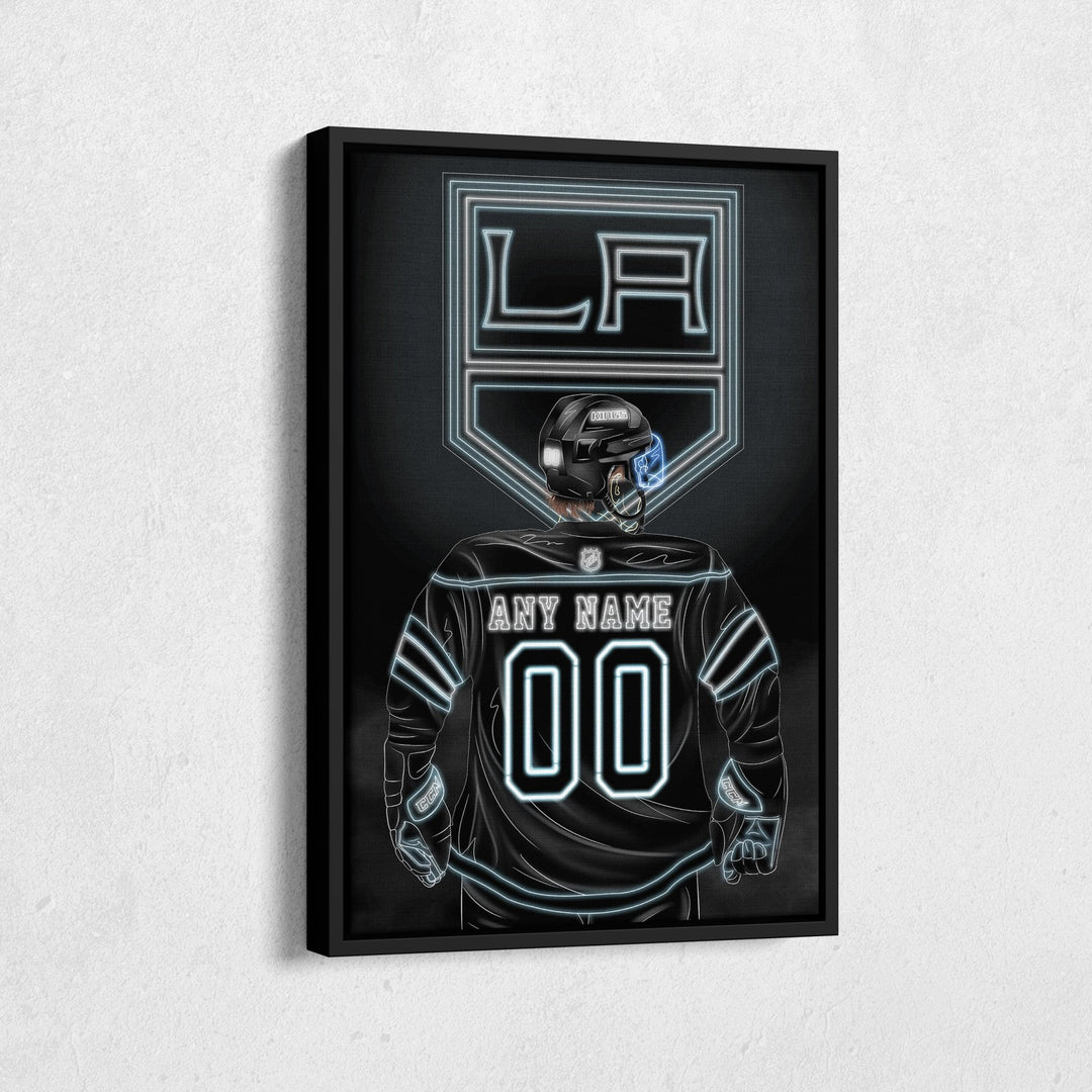 Los Angeles Kings Personalized Jersey Canvas | Neon Wall Art - CanvasNeon