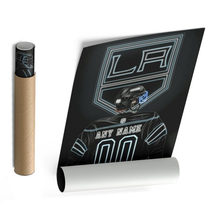 Los Angeles Kings Personalized Jersey Canvas | Neon Wall Art - CanvasNeon