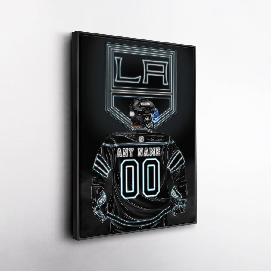 Los Angeles Kings Personalized Jersey Canvas | Neon Wall Art - CanvasNeon