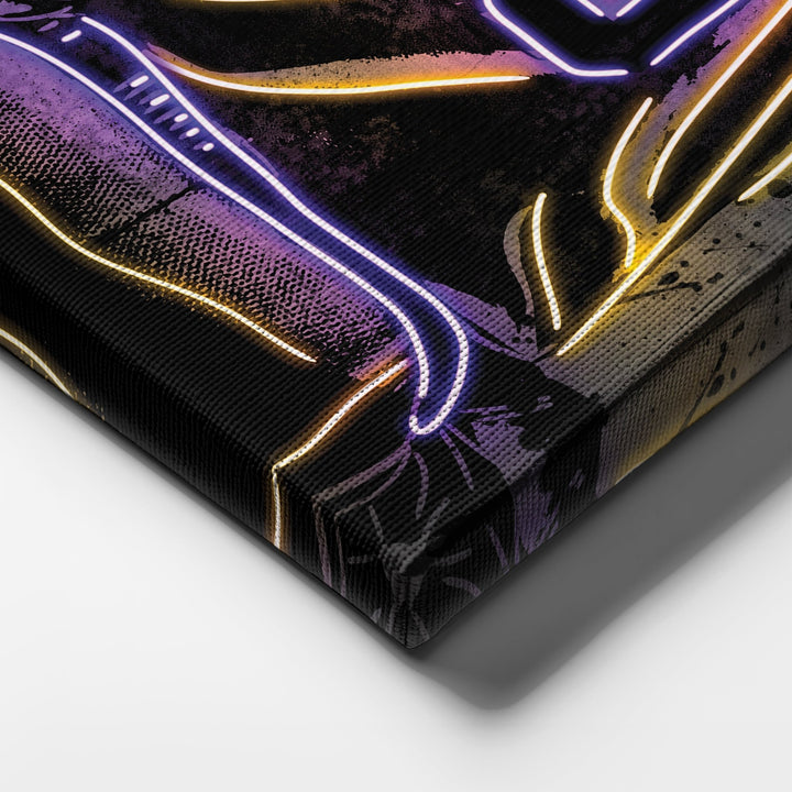 Los Angeles Lakers Custom Jersey Canvas | Neon Wall Art - CanvasNeon