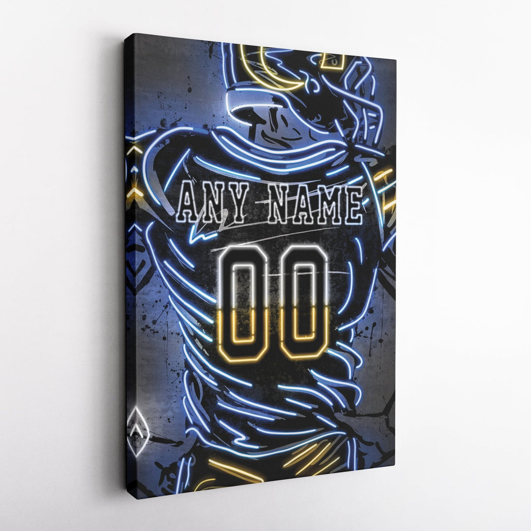 Los Angeles Rams Custom Jersey Canvas | Neon Wall Art - CanvasNeon