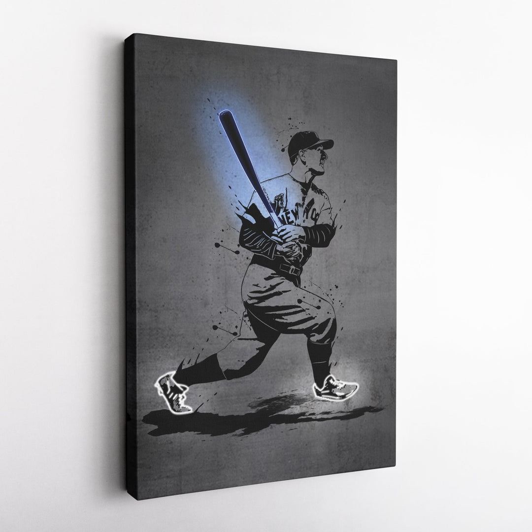 Lou Gehrig Neon Canvas Art | Modern Wall Decor for Yankees Fans - CanvasNeon