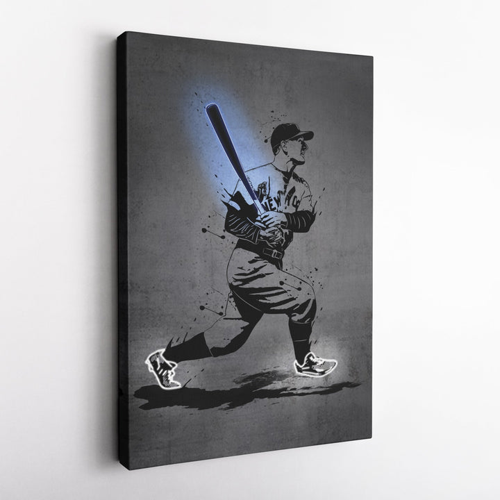 Lou Gehrig Neon Canvas Art | Modern Wall Decor for Yankees Fans - CanvasNeon