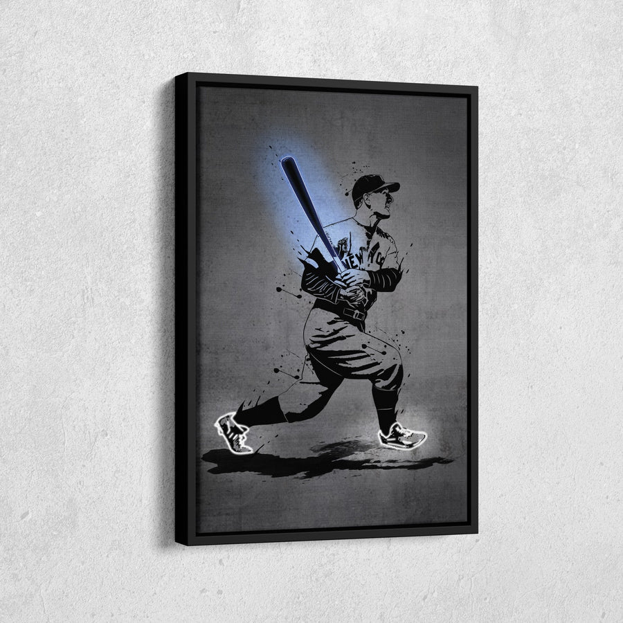 Lou Gehrig Neon Canvas Art | Modern Wall Decor for Yankees Fans - CanvasNeon