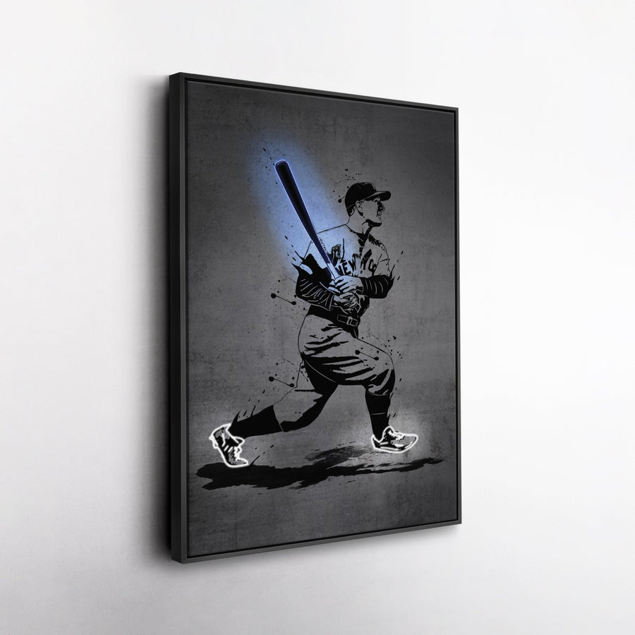 Lou Gehrig Neon Canvas Art | Modern Wall Decor for Yankees Fans - CanvasNeon