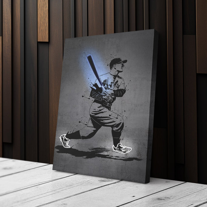 Lou Gehrig Neon Canvas Art | Modern Wall Decor for Yankees Fans - CanvasNeon