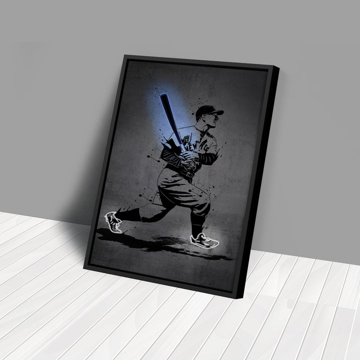 Lou Gehrig Neon Canvas Art | Modern Wall Decor for Yankees Fans - CanvasNeon