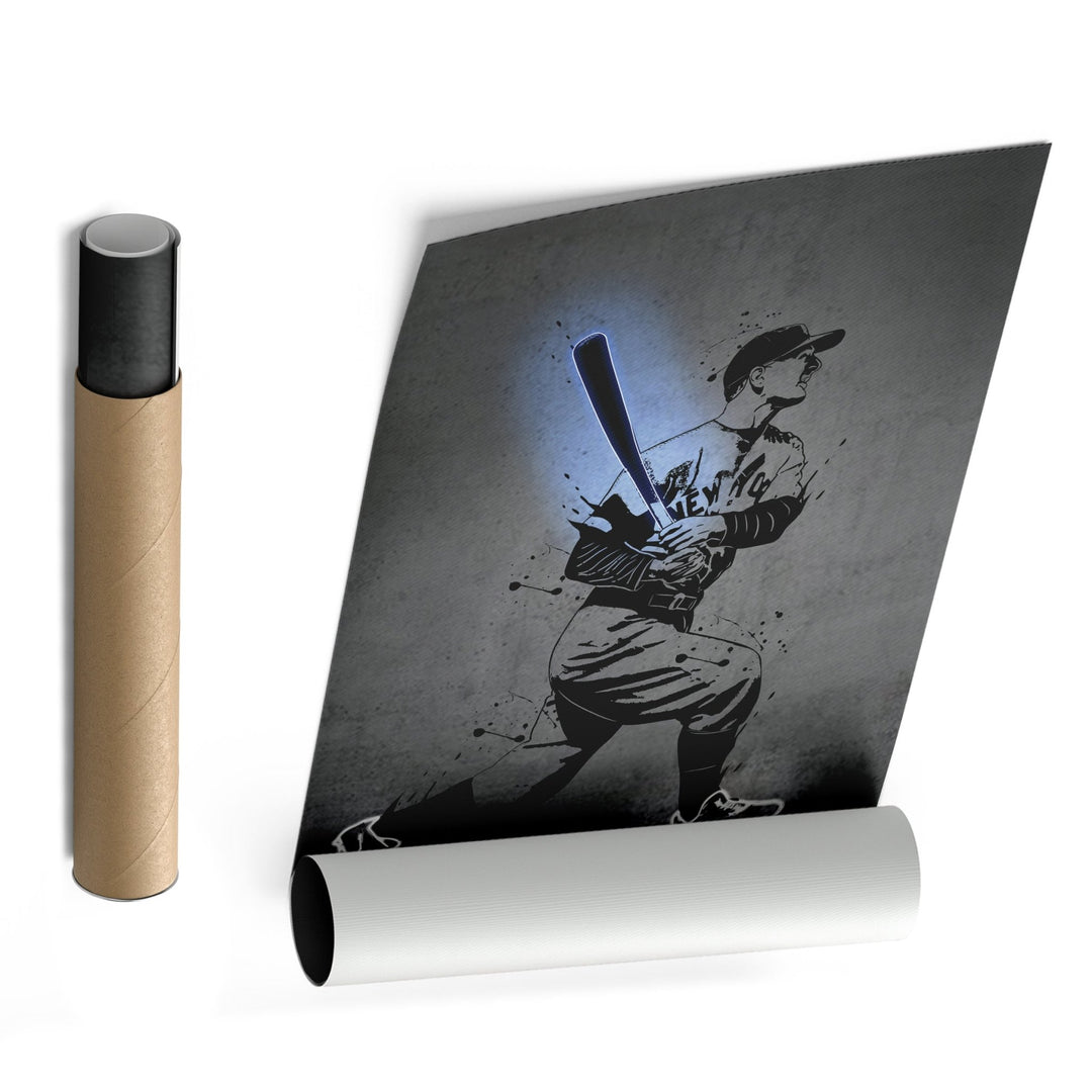 Lou Gehrig Neon Canvas Art | Modern Wall Decor for Yankees Fans - CanvasNeon