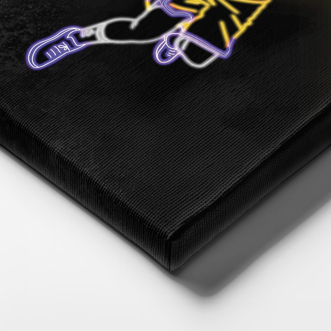 Luka Dončić Neon Canvas Art | Lakers Wall Decor - CanvasNeon