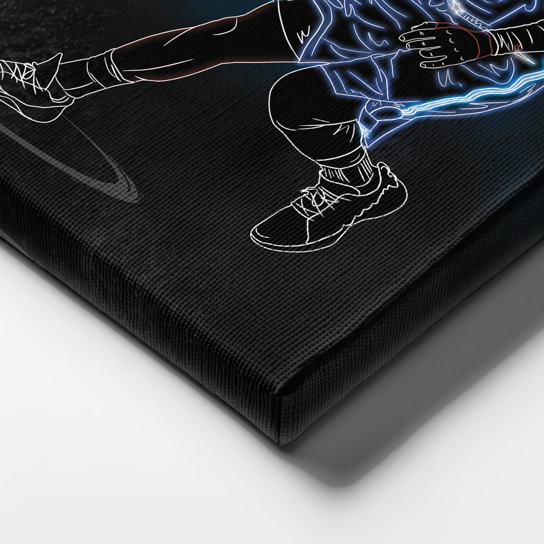 Luka Dončić Neon Canvas Art | Mavericks Wall Decor - CanvasNeon