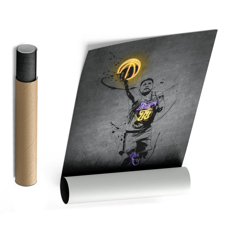 Luka Doncic Neon Canvas Art | Modern Wall Decor for Lakers Fans - CanvasNeon