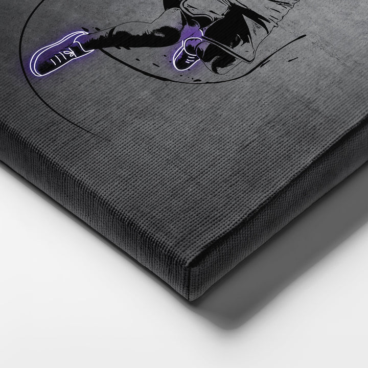 Luka Doncic Neon Canvas Art | Modern Wall Decor for Lakers Fans - CanvasNeon