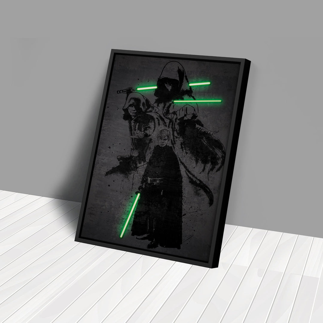 Luke Skywalker Canvas | Star Wars Neon Wall Art - CanvasNeon