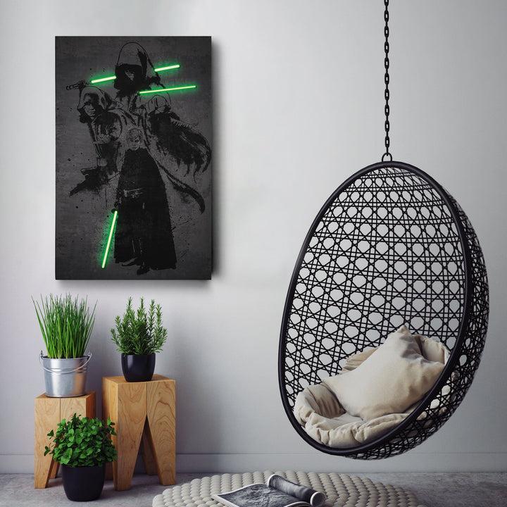 Luke Skywalker Canvas | Star Wars Neon Wall Art - CanvasNeon