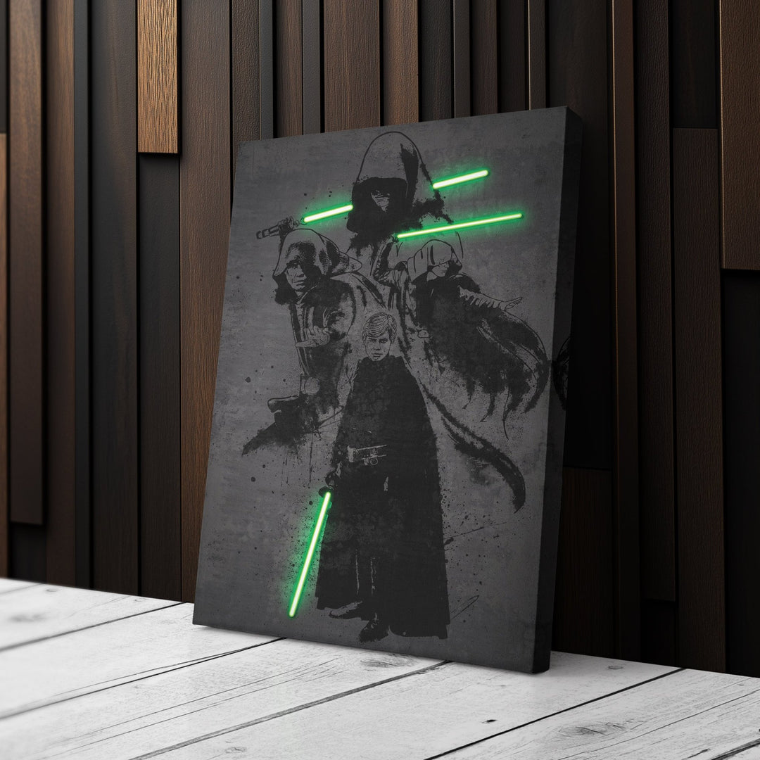 Luke Skywalker Canvas | Star Wars Neon Wall Art - CanvasNeon