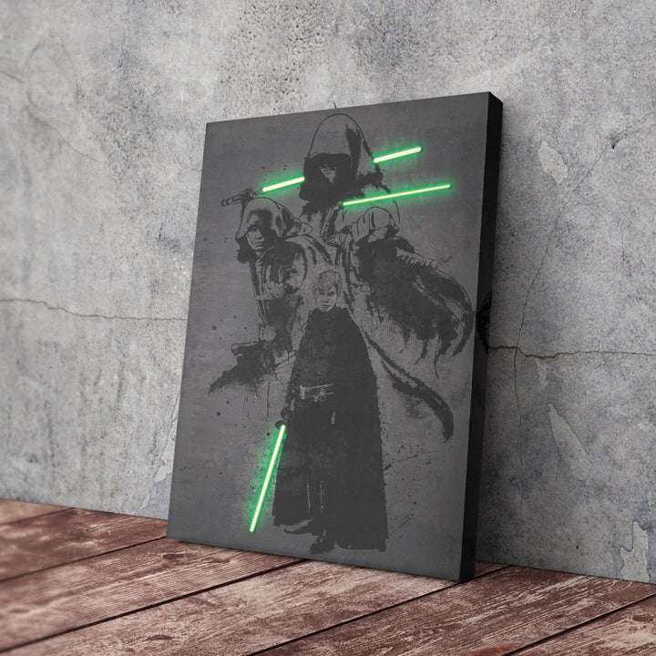 Luke Skywalker Canvas | Star Wars Neon Wall Art - CanvasNeon