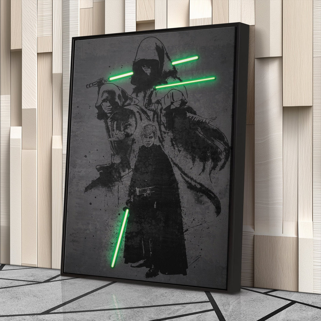 Luke Skywalker Canvas | Star Wars Neon Wall Art - CanvasNeon