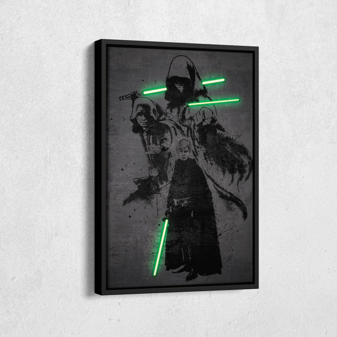 Luke Skywalker Canvas | Star Wars Neon Wall Art - CanvasNeon