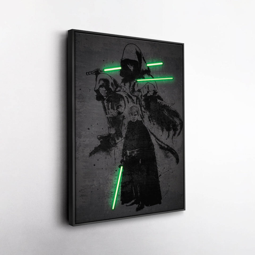 Luke Skywalker Canvas | Star Wars Neon Wall Art - CanvasNeon