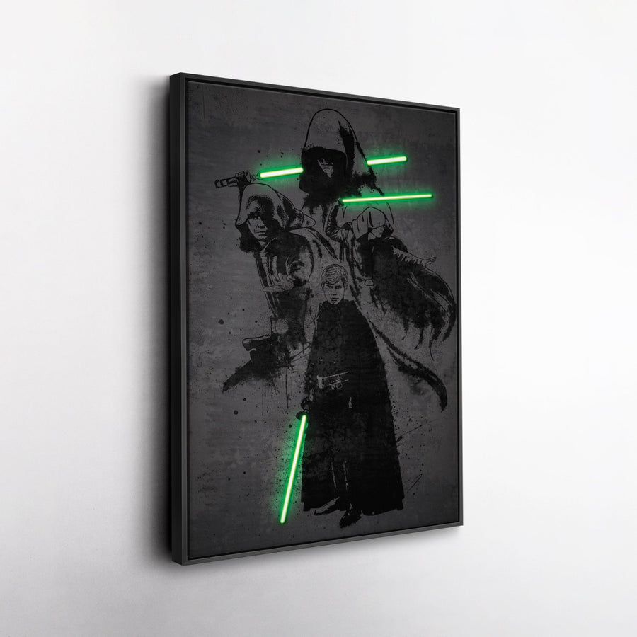 Luke Skywalker Canvas | Star Wars Neon Wall Art - CanvasNeon