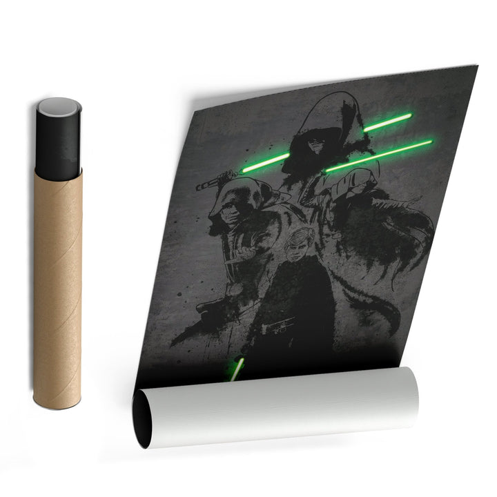 Luke Skywalker Canvas | Star Wars Neon Wall Art - CanvasNeon