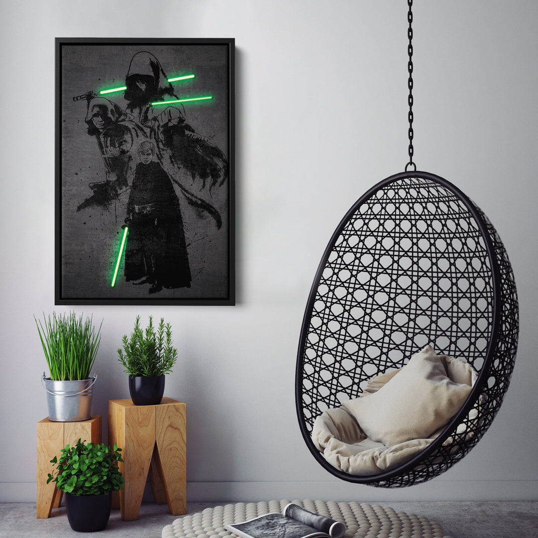 Luke Skywalker Canvas | Star Wars Neon Wall Art - CanvasNeon