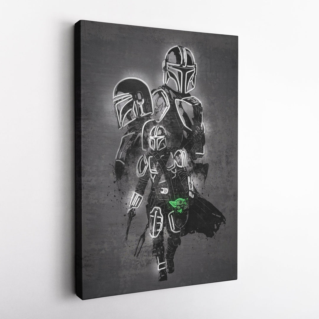 Mandalorian Canvas | Star Wars Neon Wall Art - CanvasNeon