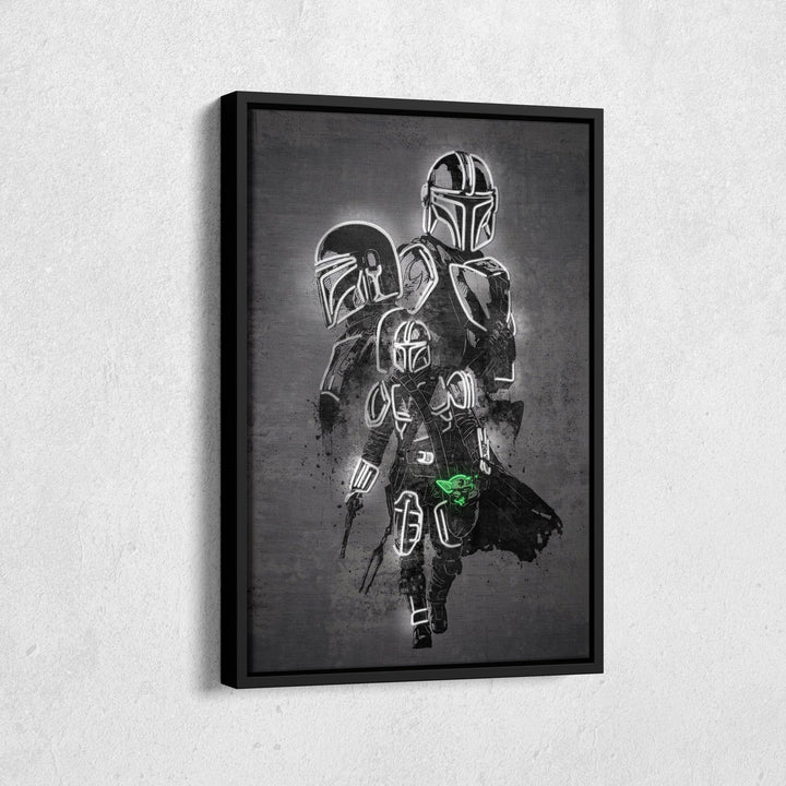 Mandalorian Canvas | Star Wars Neon Wall Art - CanvasNeon