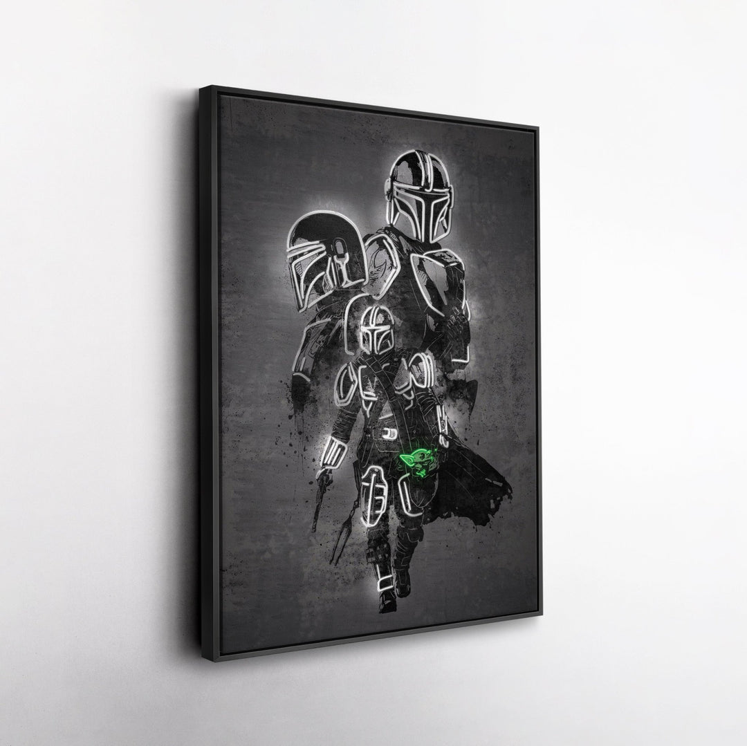 Mandalorian Canvas | Star Wars Neon Wall Art - CanvasNeon