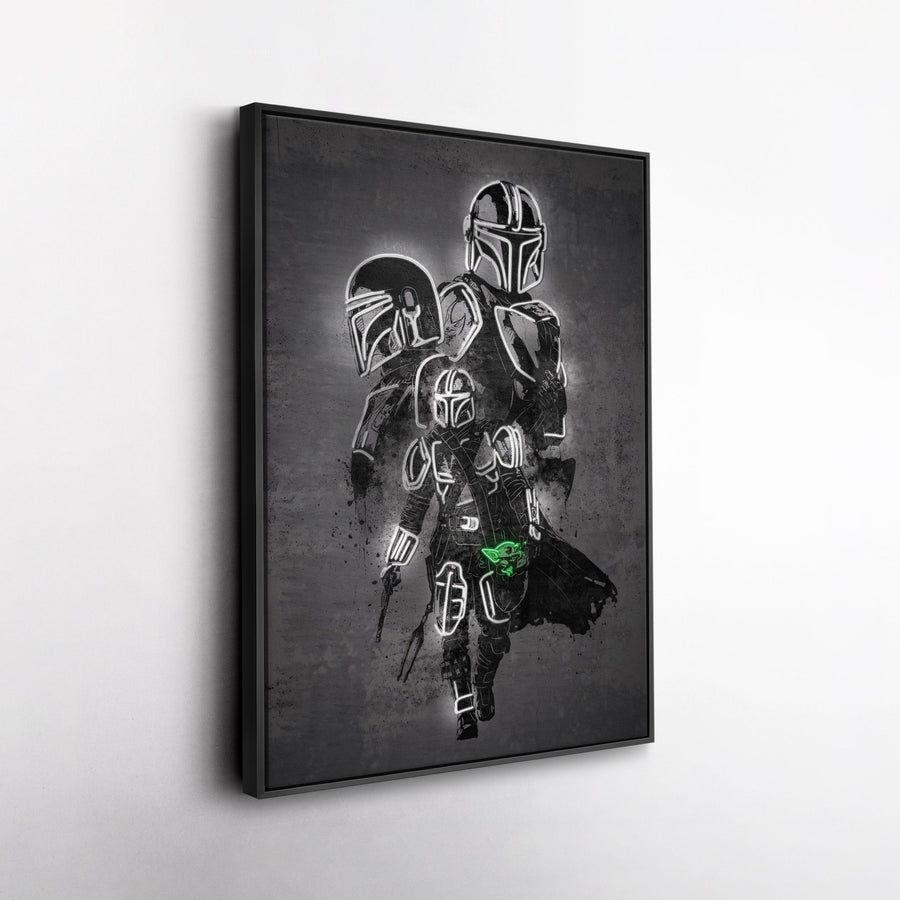 Mandalorian Canvas | Star Wars Neon Wall Art - CanvasNeon