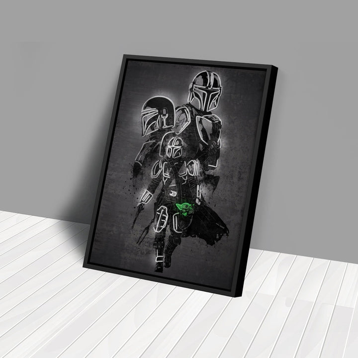 Mandalorian Canvas | Star Wars Neon Wall Art - CanvasNeon