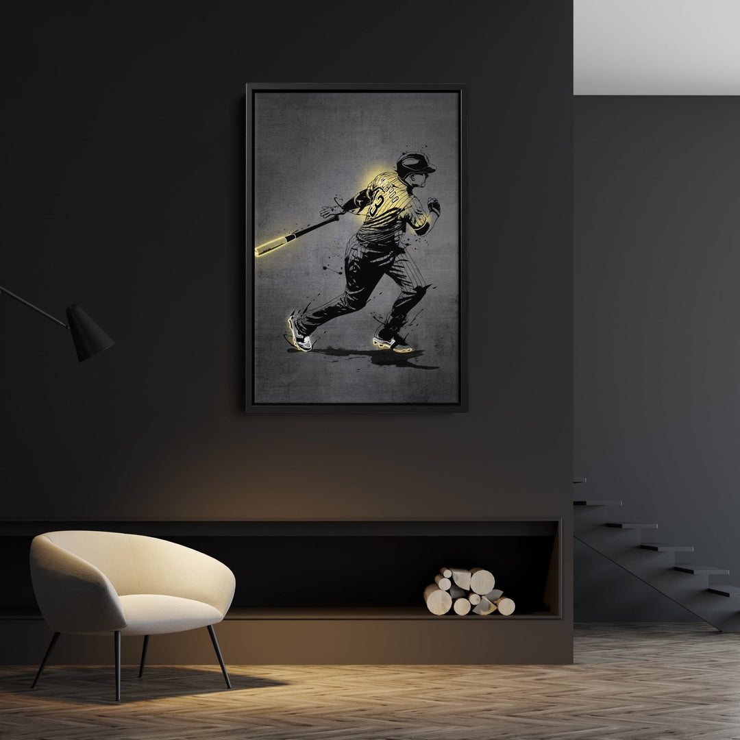 Manny Machado Neon Canvas Art | Modern Wall Decor for Padres Fans - CanvasNeon