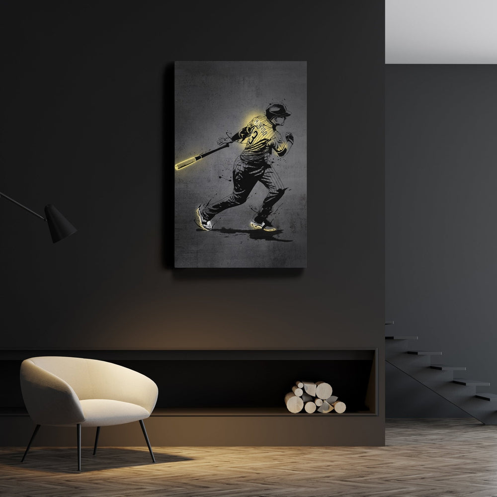 Manny Machado Neon Canvas Art | Modern Wall Decor for Padres Fans - CanvasNeon