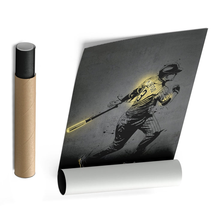 Manny Machado Neon Canvas Art | Modern Wall Decor for Padres Fans - CanvasNeon