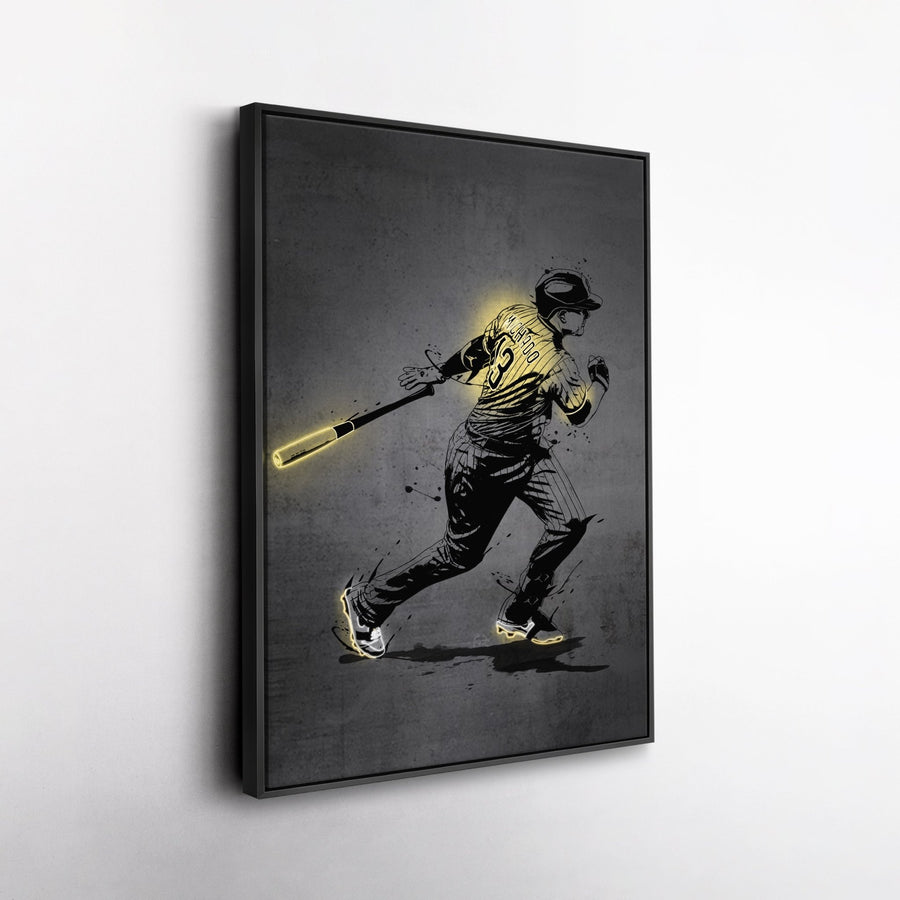 Manny Machado Neon Canvas Art | Modern Wall Decor for Padres Fans - CanvasNeon