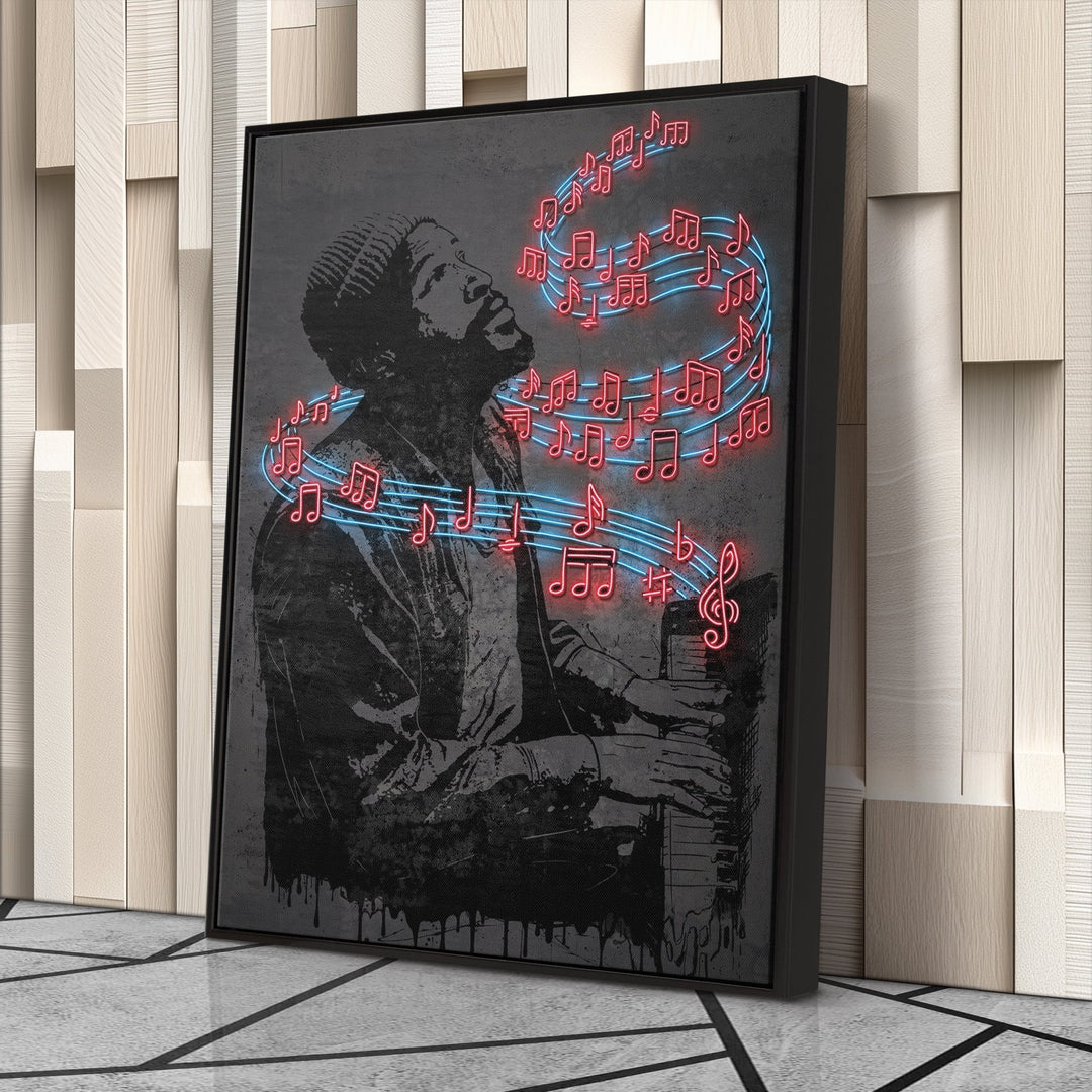 Marvin Gaye Neon Canvas Art | Music Wall Decor - CanvasNeon