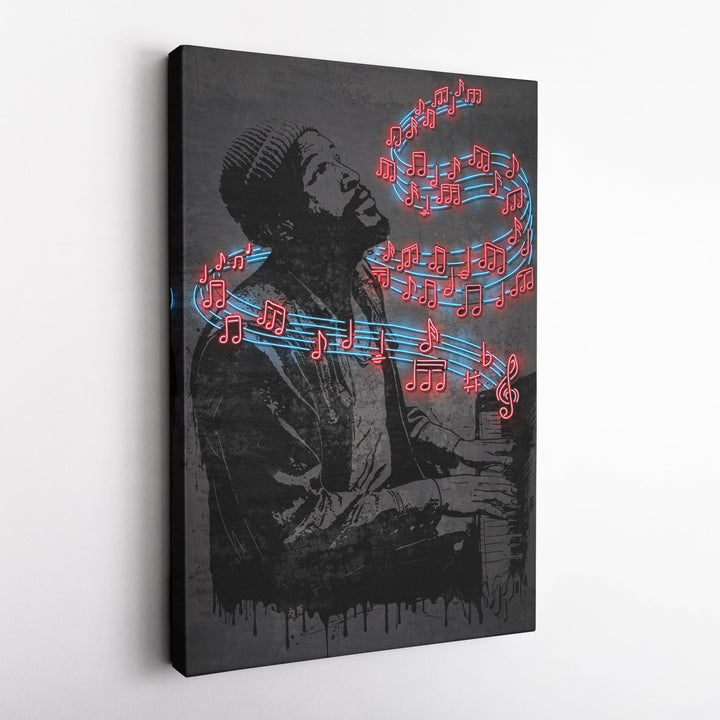 Marvin Gaye Neon Canvas Art | Music Wall Decor - CanvasNeon