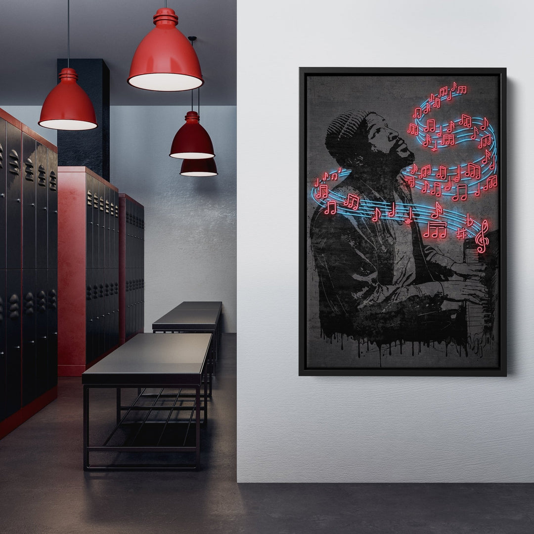Marvin Gaye Neon Canvas Art | Music Wall Decor - CanvasNeon