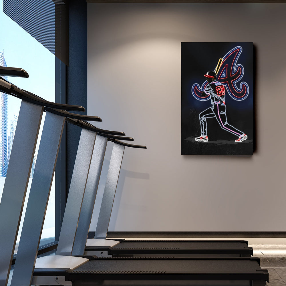Matt Olson Neon Canvas Art | Braves Wall Decor - CanvasNeon