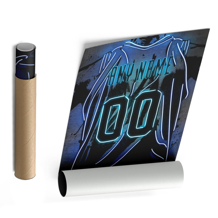 Memphis Grizzlies Custom Jersey Canvas | Neon Wall Art - CanvasNeon