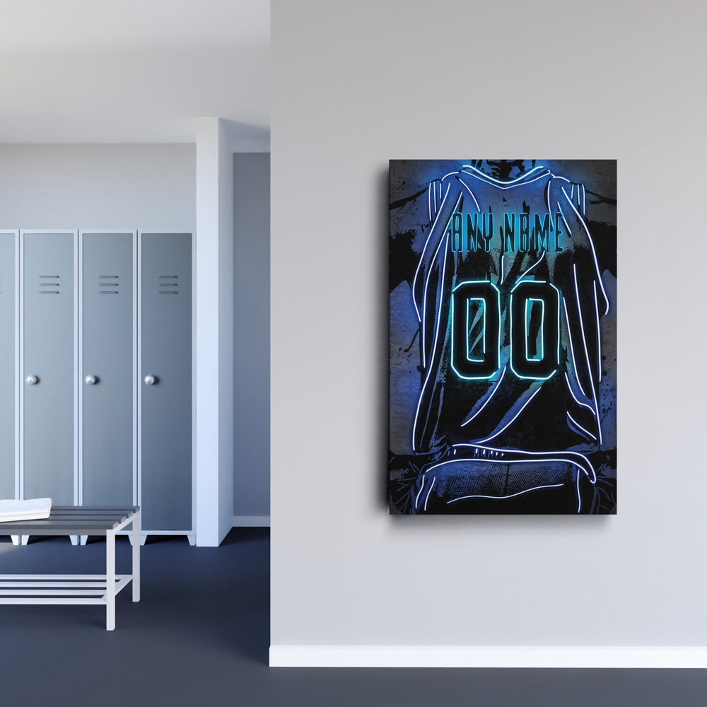 Memphis Grizzlies Custom Jersey Canvas | Neon Wall Art - CanvasNeon