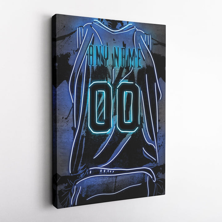 Memphis Grizzlies Custom Jersey Canvas | Neon Wall Art - CanvasNeon