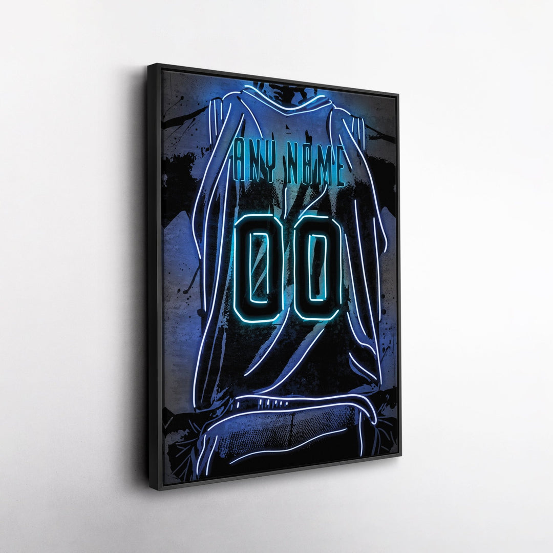 Memphis Grizzlies Custom Jersey Canvas | Neon Wall Art - CanvasNeon