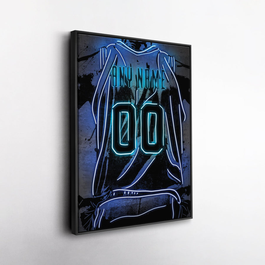 Memphis Grizzlies Custom Jersey Canvas | Neon Wall Art - CanvasNeon