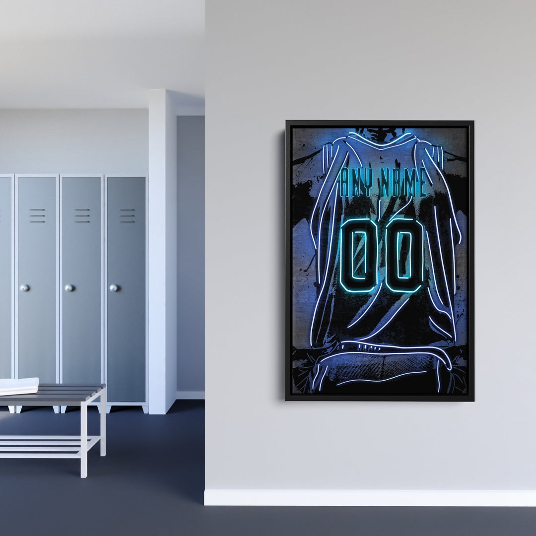 Memphis Grizzlies Custom Jersey Canvas | Neon Wall Art - CanvasNeon