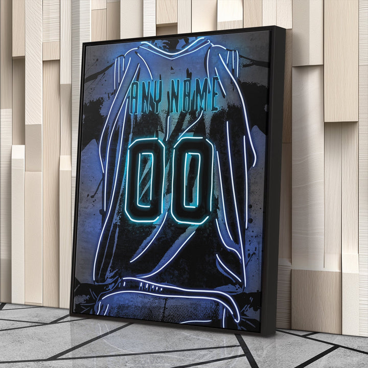 Memphis Grizzlies Custom Jersey Canvas | Neon Wall Art - CanvasNeon