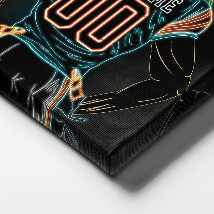 Miami Dolphins Personalized Jersey Canvas | Neon Wall Art - CanvasNeon