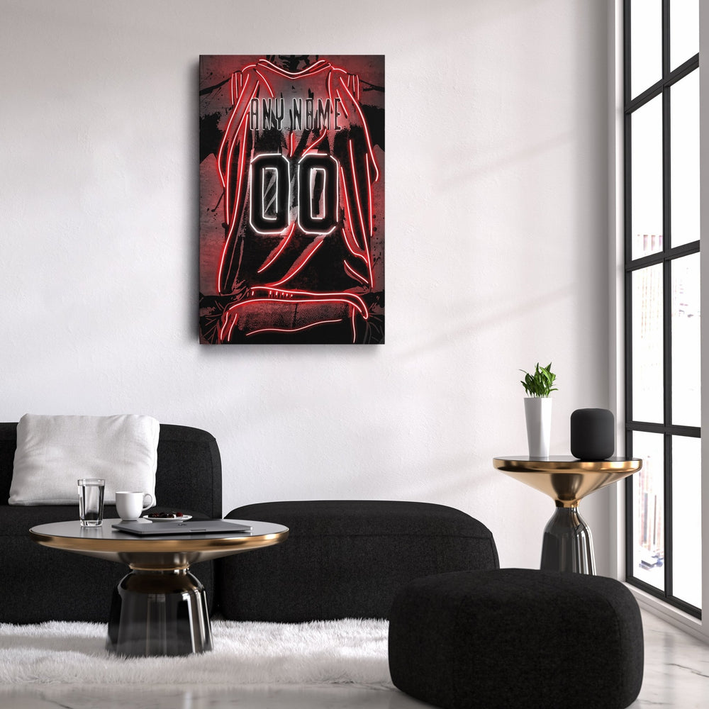 Miami Heat Custom Jersey Canvas | Neon Wall Art - CanvasNeon